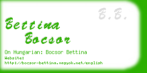 bettina bocsor business card
